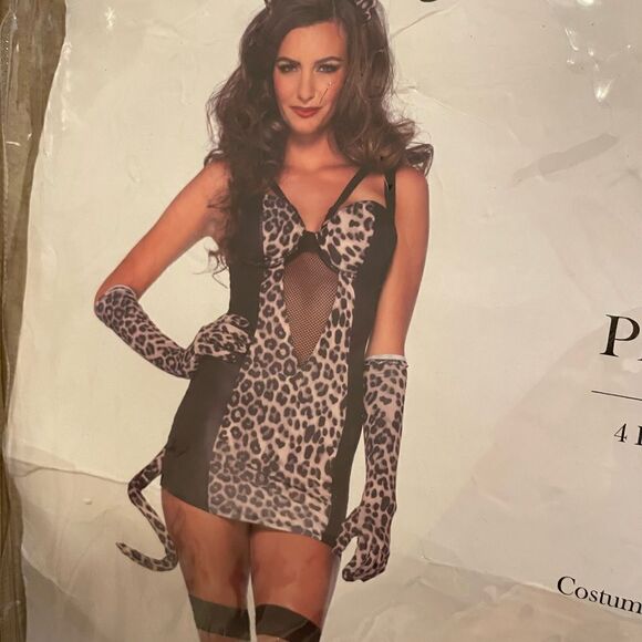 Leg Avenue Spartacus Pin Up Kitty Leopard Outfit Complete L - Picture 2 of 16